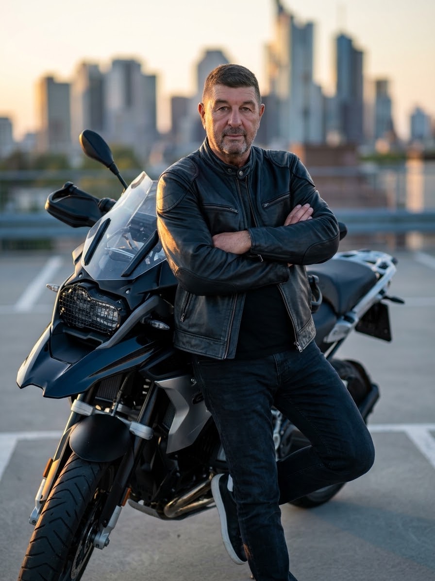 La mia foto in moto